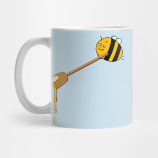 Funny bee with honey Mug